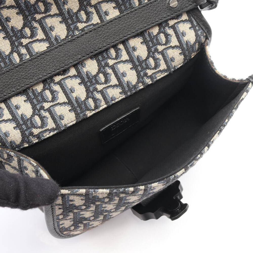 Dior GALLOP Oblique Shoulder Bag Canvas Leather Beige Tan Navy Blue Black - Picture 3 of 5